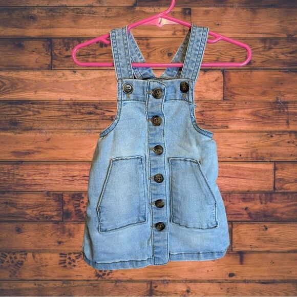 5 for $25🔥Wonder Nation Button Front Skirt Jumper Baby Girls Size 12 Months - Picture 1 of 6